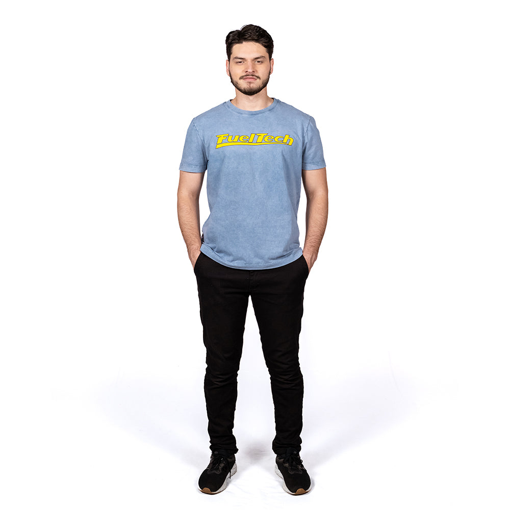 Camiseta Slim Azul Estonado FuelTech