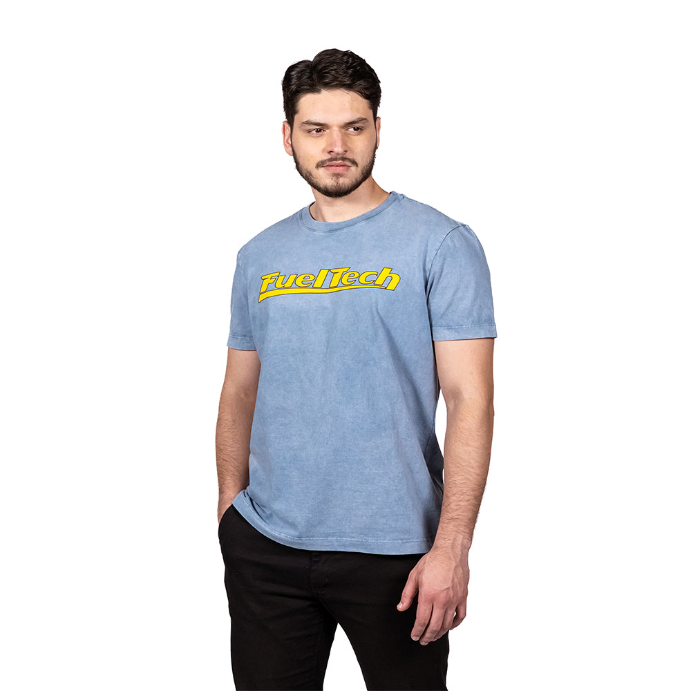 Camiseta Slim Azul Estonado FuelTech