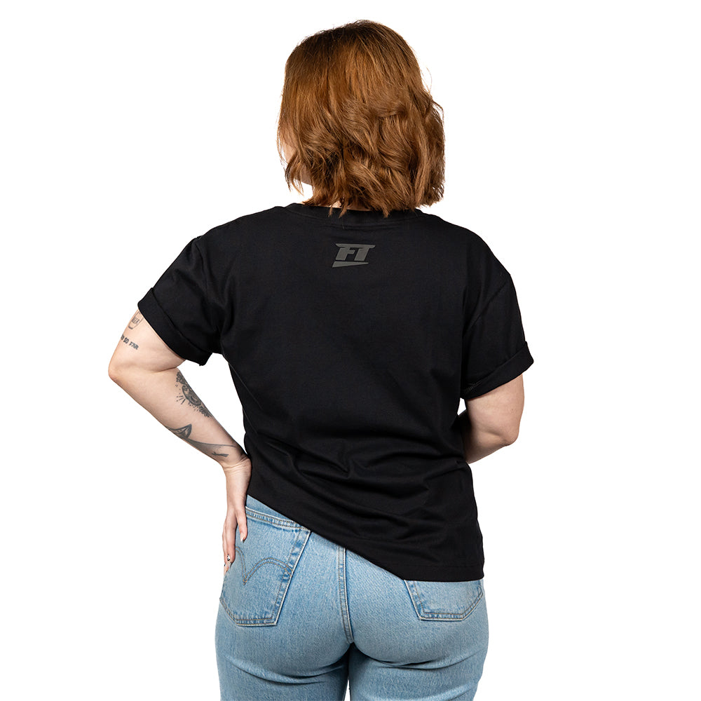 Camiseta Baby Look Preta Carbono