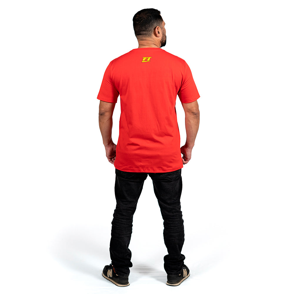 Camiseta Vermelha FT Amarelo
