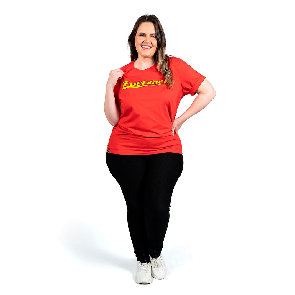 Camiseta Vermelha FT Amarelo