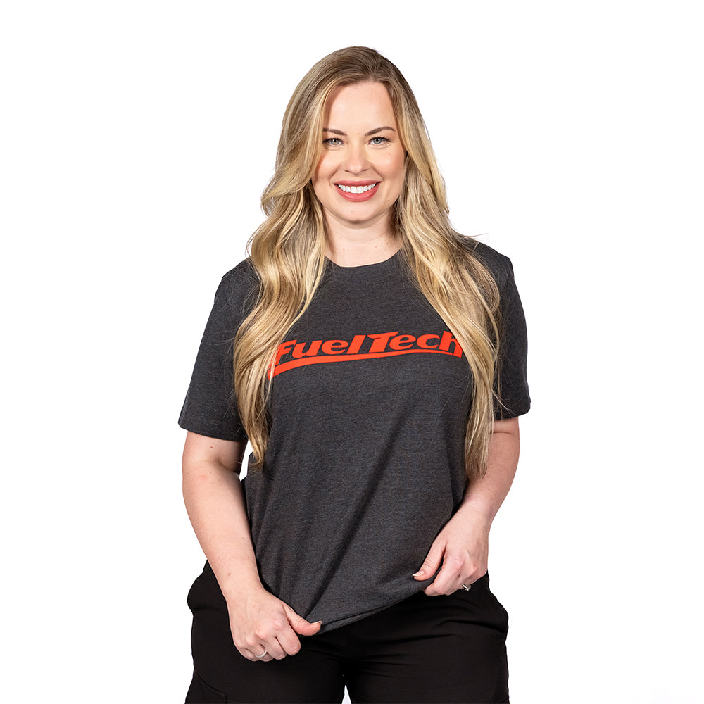 Camiseta Cinza Mescla FT Vermelho