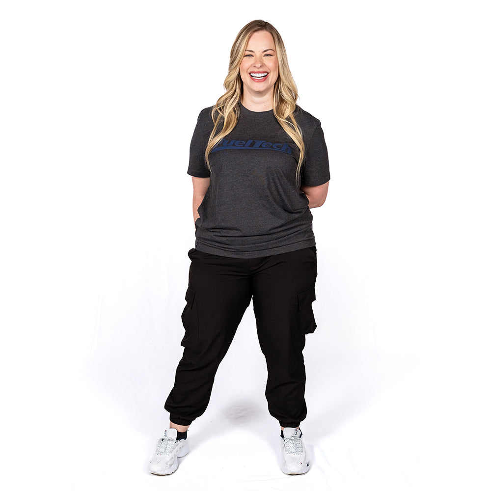 Camiseta Cinza Mescla FT Azul