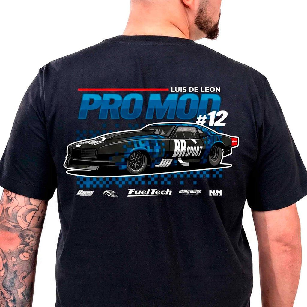 Camiseta Promod FT — close da arte das costas PRO MOD #12